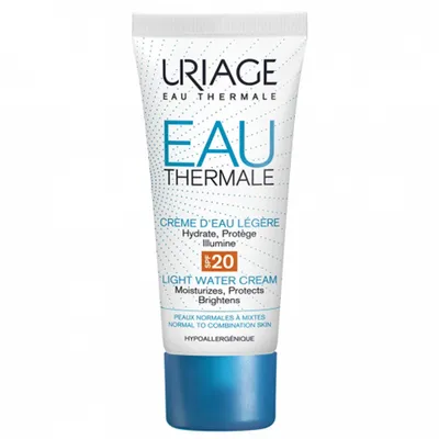 Uriage Eau Thermale, Crème d’Eau Légère SPF20 (Lekki krem aktywnie nawilżający SPF 20)