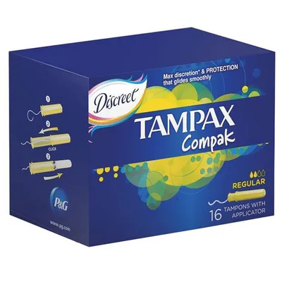 Tampax Compak Regular, Tampons With Applicator (Tampony z aplikatorem)