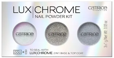 Catrice Lux Chrome, Nail Powder Kit (Puder do dekoracji paznokci)