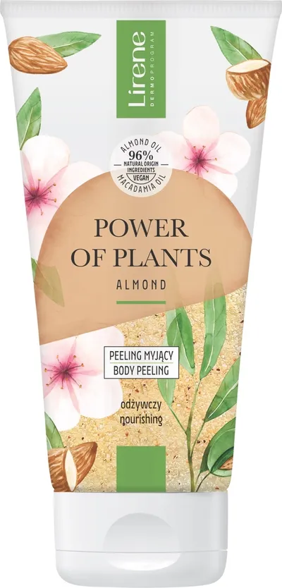 Lirene Dermoprogram Power of Plants, Odżywczy peeling myjący do ciała Almond