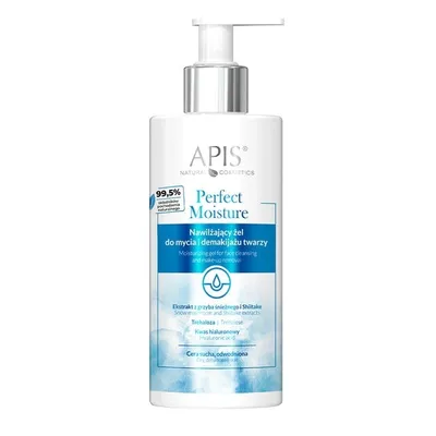 Apis Perfect Moisture, Nawilżający żel do mycia i demakijażu twarzy
