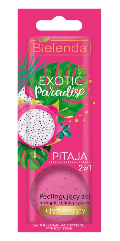 Bielenda Exotic Paradise, Peelingujący żel pod prysznic i do kąpiel ujędrniający 2 w 1 `Pitaja`