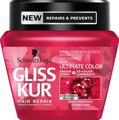 Schwarzkopf Gliss Kur Hair Repair Ultimate Color (Maska przeciw blaknięciu koloru (nowa wersja))