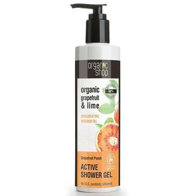 Organic Shop Grapefruit & Lime, Invigirating Active Shower Gel (Żel pod prysznic `Grejpfrut i limonka`)