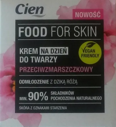 Cien Food For Skin, Krem do twarzy przeciwzmarszczkowy na dzień `Odmłodzenie z dziką różą`