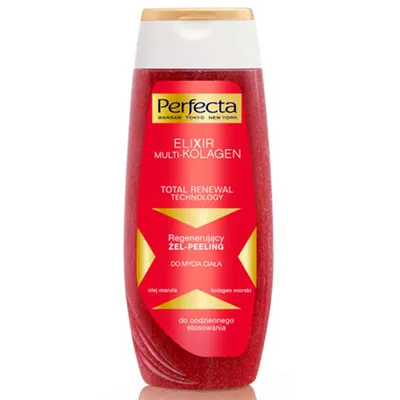 Perfecta Elixir Multi - Kolagen, Regenerujący żel - peeling do mycia ciała