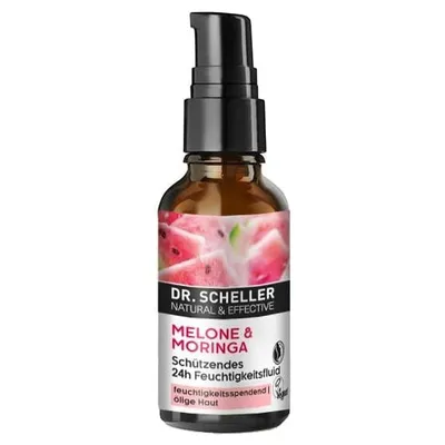Dr. Scheller Melone & Moringa, Schützendes 24h Feuchtigkeitsfluid (Fluid nawilżający z melonem i moringą)