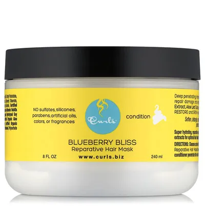 Curls Blueberry Bliss, Reparative Hair Mask (Regenerująca maska do włosów kręconych)