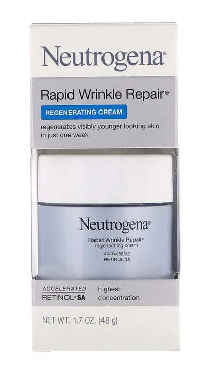 Neutrogena Rapid Wrinkle Repair, Regenerating Cream (Przeciwzmarszczkowy, regenerujący krem do twarzy z retinolem)