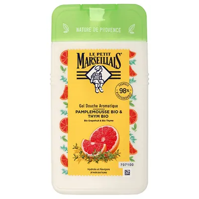 Le Petit Marseillais Gel Douche Aromatique Pamplemousse bio et Thym bio (Aromatyczny żel pod prysznic z Bio grapefruitem i Bio tymiankiem)