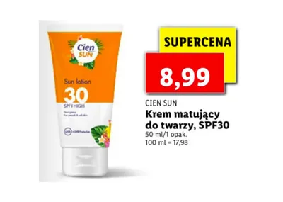Cien Sun Lotion SPF 30 (Krem matujący do twarzy)