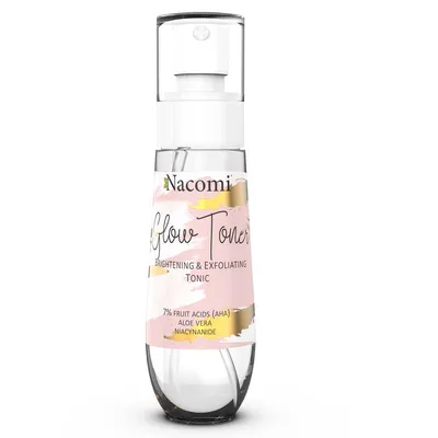 Nacomi Glow Toner, Brightening & Exfoliating Tonic (Tonik złuszczająco - wygładzający)