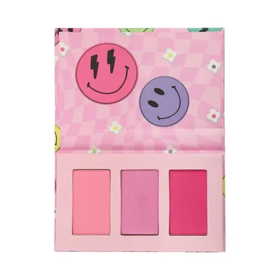 BYS Cosmetics 3pc Mini Graphic Blush Palette Smiley (Paleta róży do policzków)
