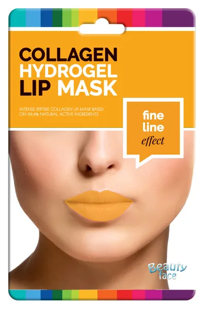 Beauty Face Collagen Hydrogel Lip Mask  Fine Line Effect (Przeciwzmarszczkowa kolagenowa maska na usta i okolice ust ze złotem i kwasem hialuronowym)