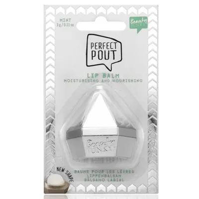 Beauty Junky Perfect Pout, Jewel Lip Balm Silver (Balsam do ust o zapachu mięty)