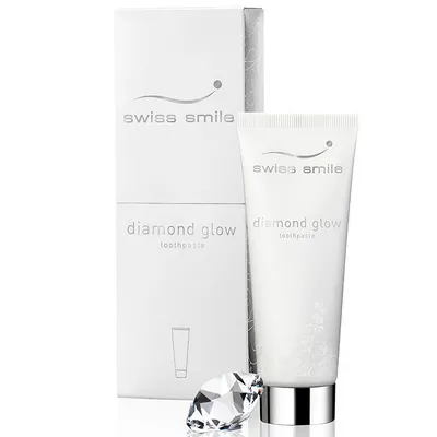 Swiss Smile Diamond  Glow Toothpaste (Rozjaśniająca pasta wybielająca z 1 karatowym pyłem diamentowym)