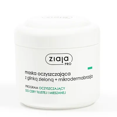 Ziaja Pro, Maska oczyszczająca z glinką zieloną + mikrodermabrazja