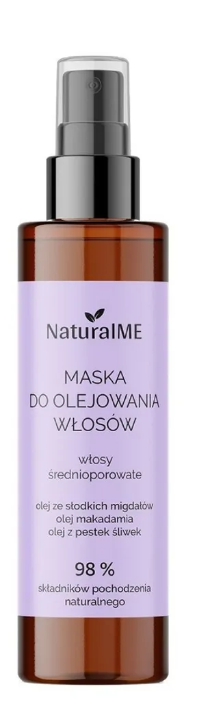 NaturalME Maska do olejowania włosów włosy  średnioporowate