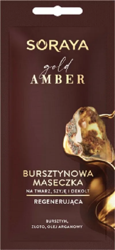 Soraya Gold Amber, Bursztynowa maseczka regenerująca na twarz, szyję i dekolt