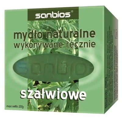 Sanbios Mydło naturalne szałwiowe do mycia włosów i ciała