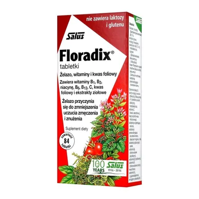 Floradix Żelazo, witaminy i kwas foliowy (Suplement diety)