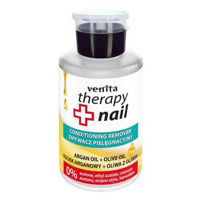 Venita Therapy Nail, Zmywacz  pielęgnacyjny z olejkiem arganowym i oliwą z oliwek