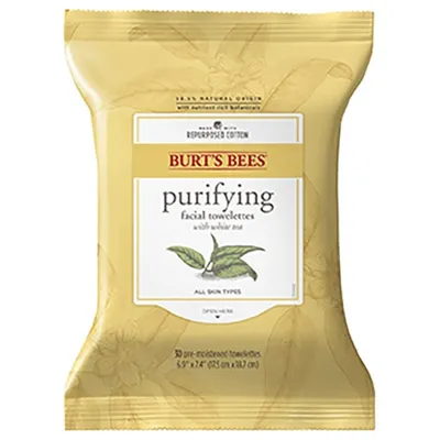 Burt's Bees Facial Cleansing Towelettes with White Tea Extract (Chusteczki do demakijażu twarzy z białą herbatą)
