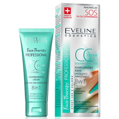 Eveline Cosmetics Kompleksowy krem CC łagodząco - nawilżający 8 w 1