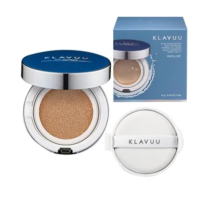 Klavuu Blue Pearlsation High Coverage Marine Collagen Aqua Cushion (Podkład do twarzy z kolagenem morskim i SPF50)