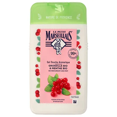 Le Petit Marseillais Gel Douche aromatique Groseille bio et Menthe bio (Aromatyczny żel pod prysznic z Bio czerwoną porzeczką i Bio miętą)