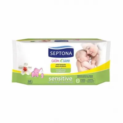 Septona Baby, Calm n Care Wipes sensitive (Chusteczki nawilżane dla dzieci)
