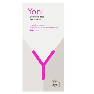 Yoni Organic Cotton Applicator Tampons Regular (Tampony z bawełny organicznej  z aplikatorem)