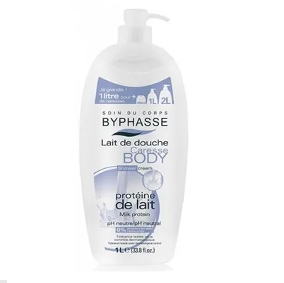 Byphasse Caresse Body Lait de Douche  [Shower Cream] (Żel pod prysznic `Proteiny mleka`)