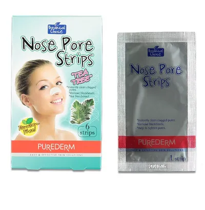 Purederm Botanical Choice, Tea Tree Nose Pore Strips (Oczyszczające plastry na nos)