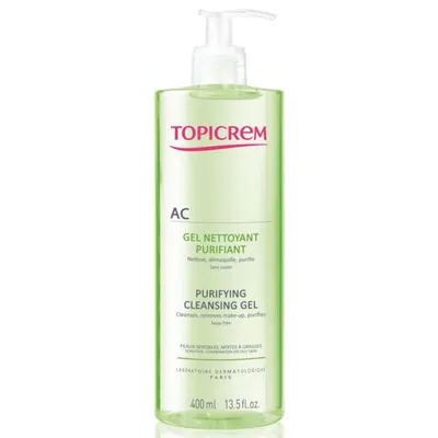 Topicrem AC, Purifying Cleansing Gel (Dogłębnie oczyszczający żel do skóry tłustej i wrażliwej)