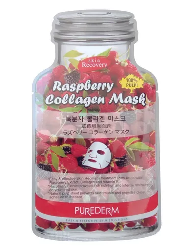Purederm Raspberry Collagen Mask (Malinowa maseczka w płacie)
