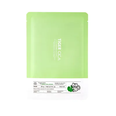 It's Skin Tiger Cica Green Chill Down Mask (Kojąco-nawilżająca maseczka w płachcie)