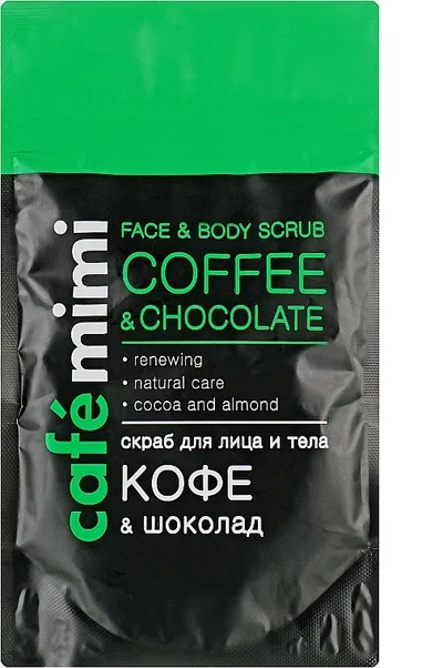 Cafe Mimi Coffee & Chocolate Face & Body Scrub (Peeling do twarzy i ciała `Kawa i czekolada`)
