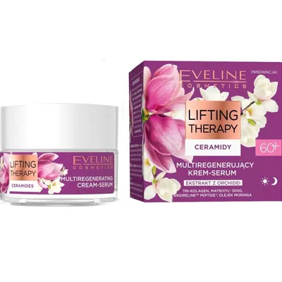 Eveline Cosmetics Lifting Therapy Ceramidy, Multiregenerujący krem-serum 60+