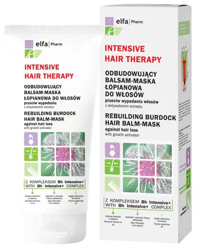 Elfa Pharm Intensive Hair Therapy, Odbudowujący balsam-maska łopianowa do włosów przeciw wypadaniu włosów