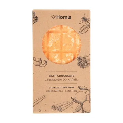 Homla Orange & Cinnamon, Bath chocolate (Pomarańcza i Cynamon, Czekolada musująca do kąpieli)