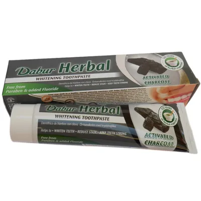Dabur Activated Charcoal, Herbal Toothpaste (Pasta do zębów z aktywnym węglem)