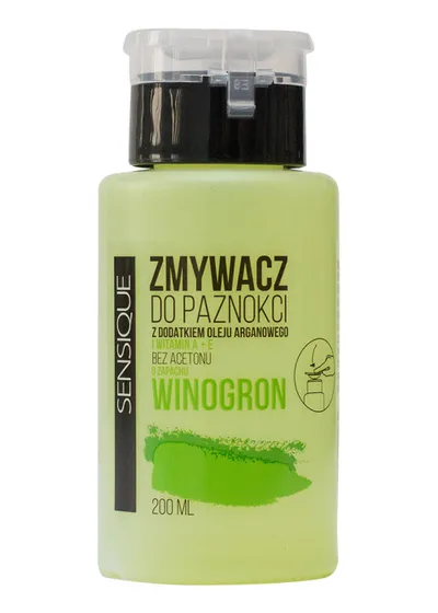 Sensique Zmywacz do paznokci bez acetonu o zapachu winogron
