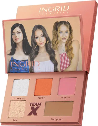 Ingrid Cosmetics Ingrid x Team X, Flirty Eyeshadow Palette (Paleta cieni do powiek)