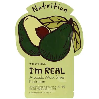 Tony Moly I'm Real, Avocado Mask Sheet 'Nutrition' (Maska w płacie z awokado 'Odżywcza')