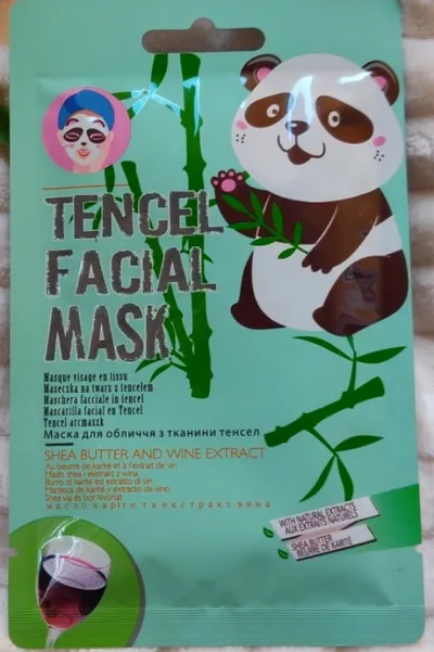 Nox Bellcow Cosmetics Tencel Facial Mask Shea Butte & Wine Extract (Maska z masłem shea i ekstraktem z wina)