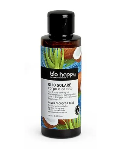 Bio Happy Olio Solaire Corpo e Capelli (Olejek podkreślający opaleniznę i pielęgnujący włosy `Woda kokosowa i aloes`)