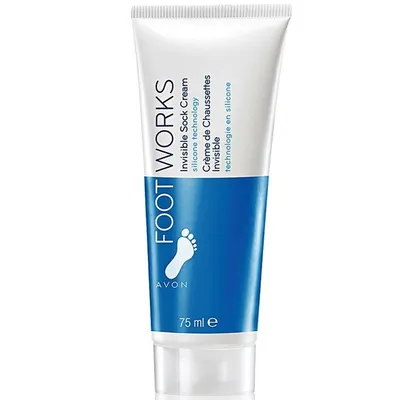 Avon Foot Works, Invisible Silicone Sock Cream (Nawilżający krem do stóp z silikonem)