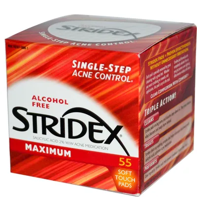 Stridex Maximum Strength Acne Treatment Pads with Salicylic Acid 2% (Płatki oczyszczające przeciw niedoskonałościom)