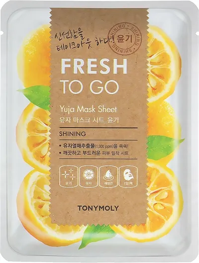 Tony Moly Fresh To Go, Yuja Shining Mask Sheet (Maska w płachcie z ekstraktem z owoców yuzu)